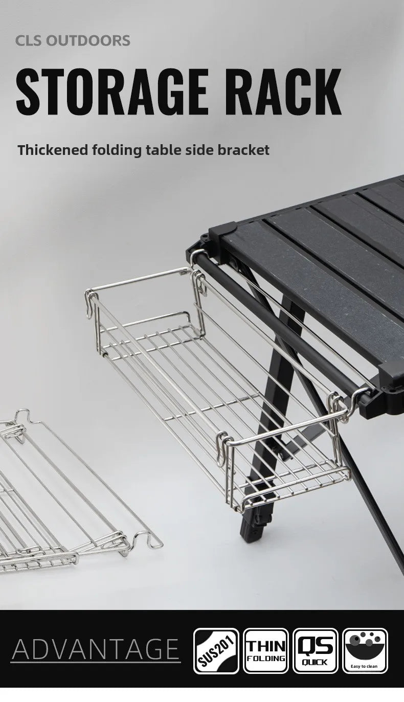 Outdoor Folding Table Extension Rack